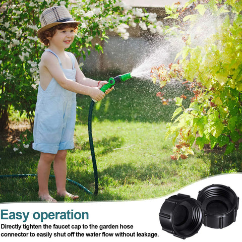 Mudder female end fitting cap streamlines closing hose ends with 3/4 inch threads