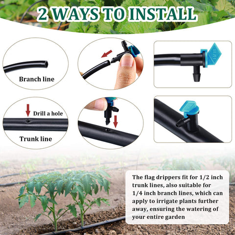 Mudder blue garden drip emitter for tree and shrub roots