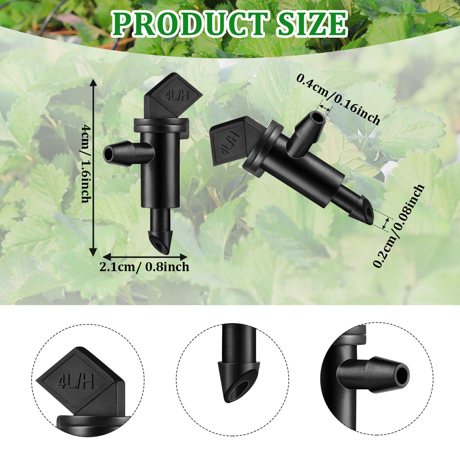 Mudder irrigation emitter close-up shows durable UV-resistant plastic and reliable flow