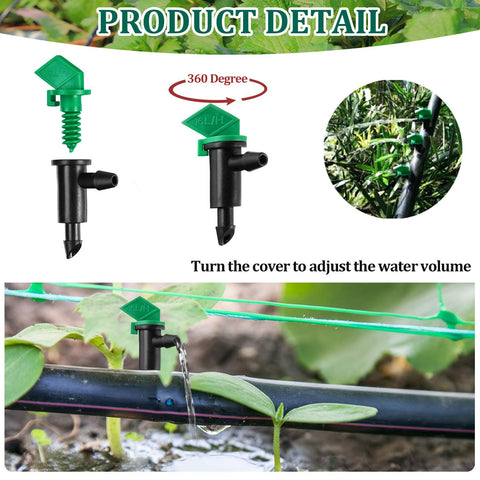 Mudder shut-off-valves-irrigation-emitter enables flow control in garden beds