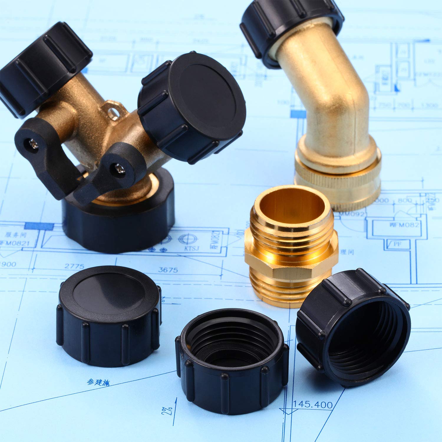 Mudder threaded hose end cap designed for easy hose connections