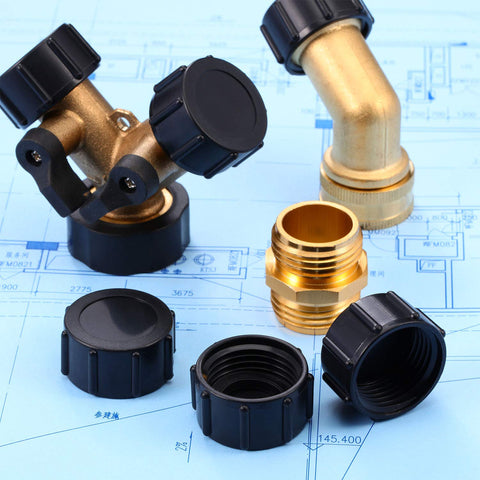 Mudder threaded hose end cap designed for easy hose connections