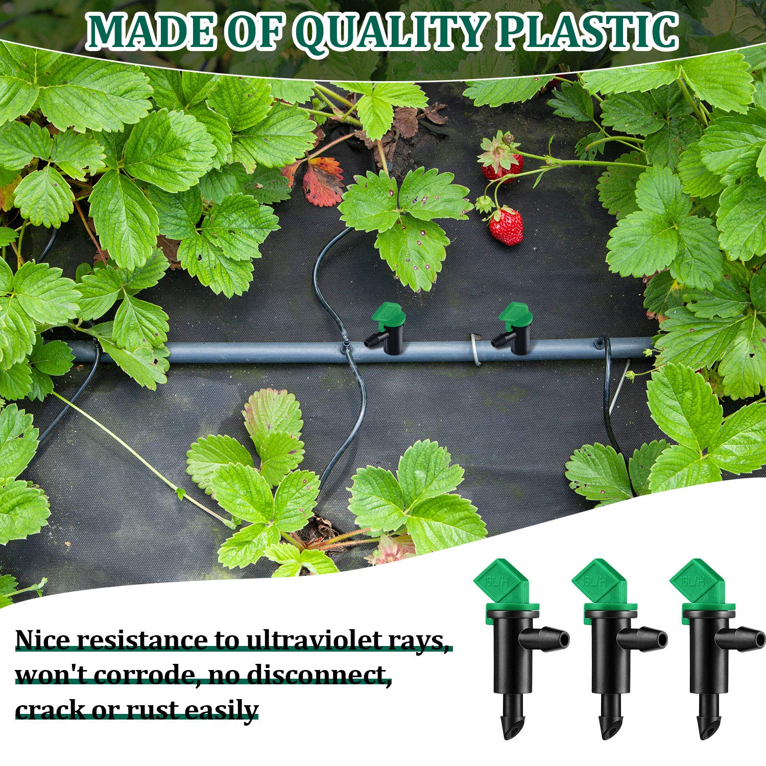 Mudder water-saving-drip-emitter supports efficient garden irrigation