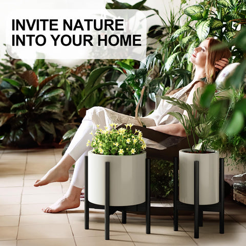 MUDEELA adjustable-width stand, fits 8–12 inch pots for versatile displays.