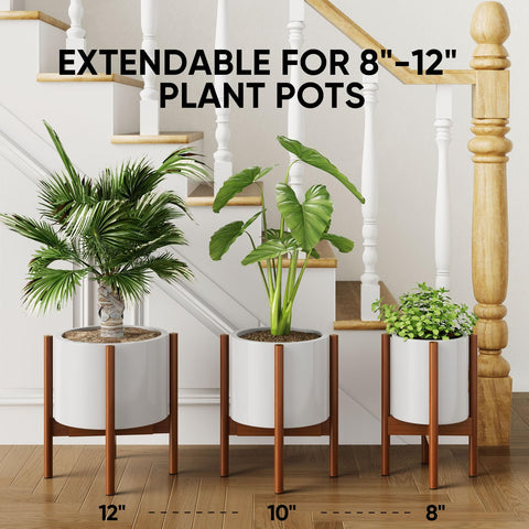 MUDEELA adjustable-width stand 8-12 inches fits various pot sizes.