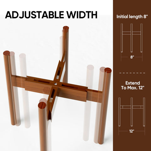 MUDEELA bamboo plant stand 30 inches tall for elevated display.