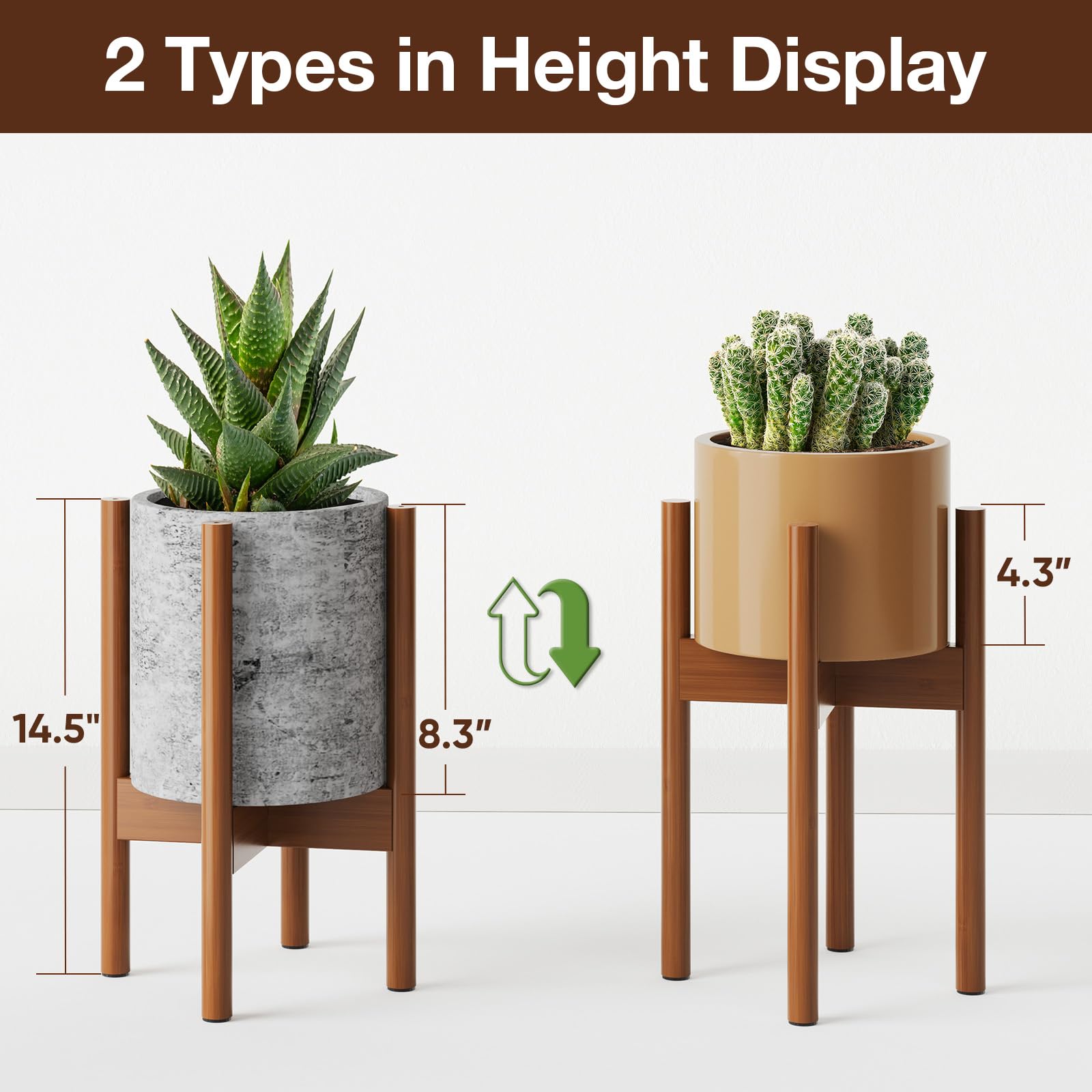 MUDEELA compact 14.5-inch floor stand fits small spaces near windows.
