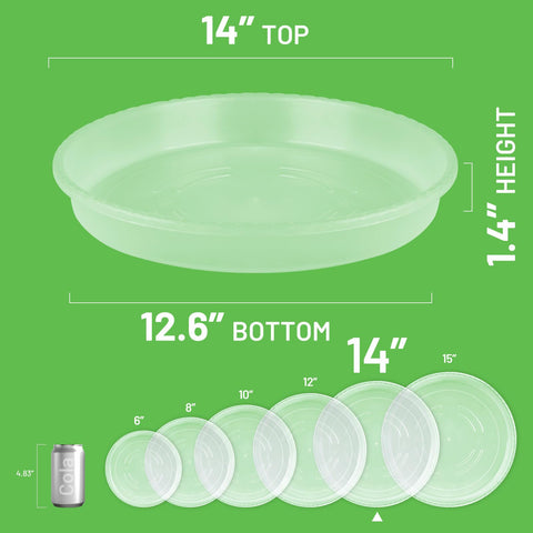 MUDEELA durable plastic plant tray provides sturdy support for heavy pots.