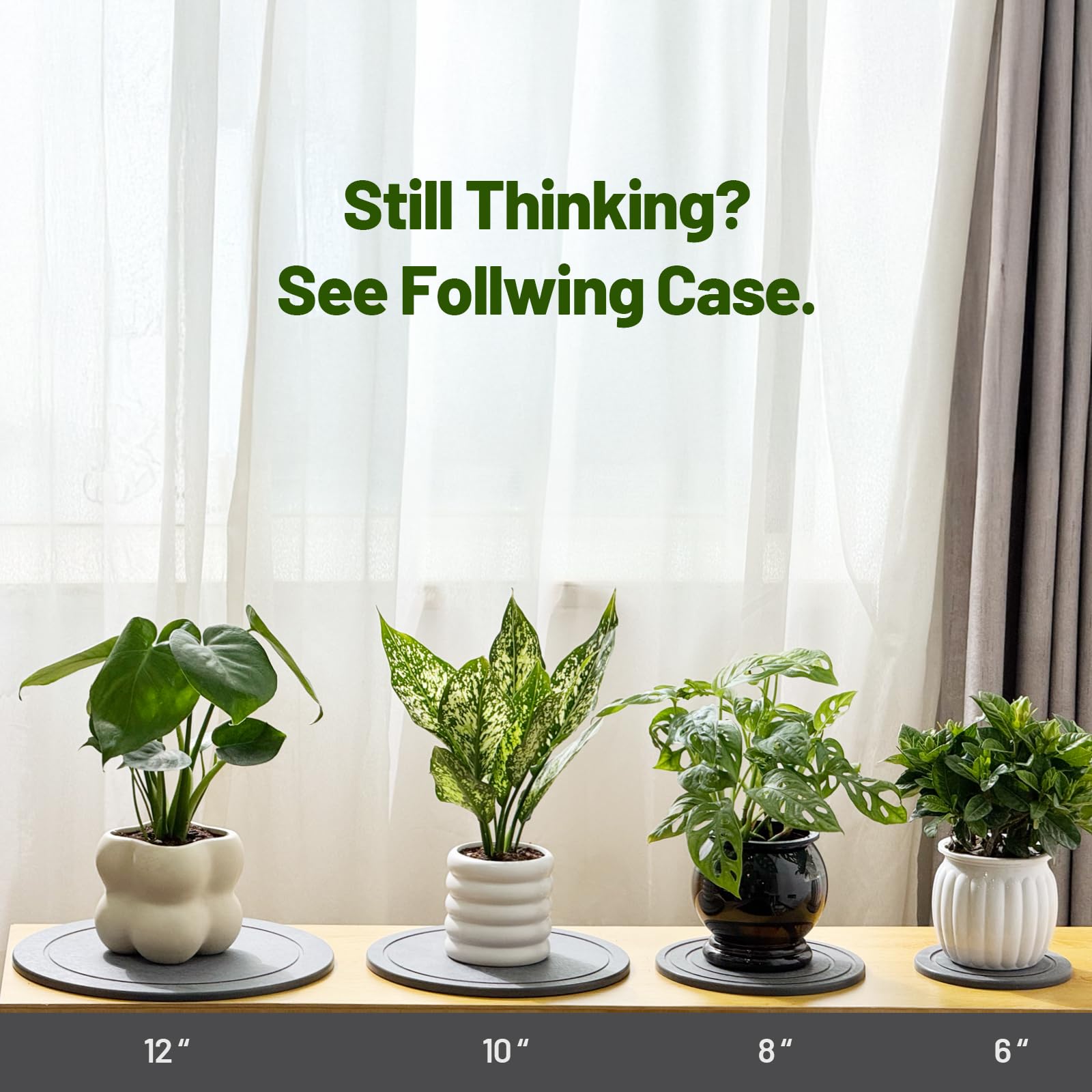 MUDEELA non-slip feet protect furniture while catching pot drips