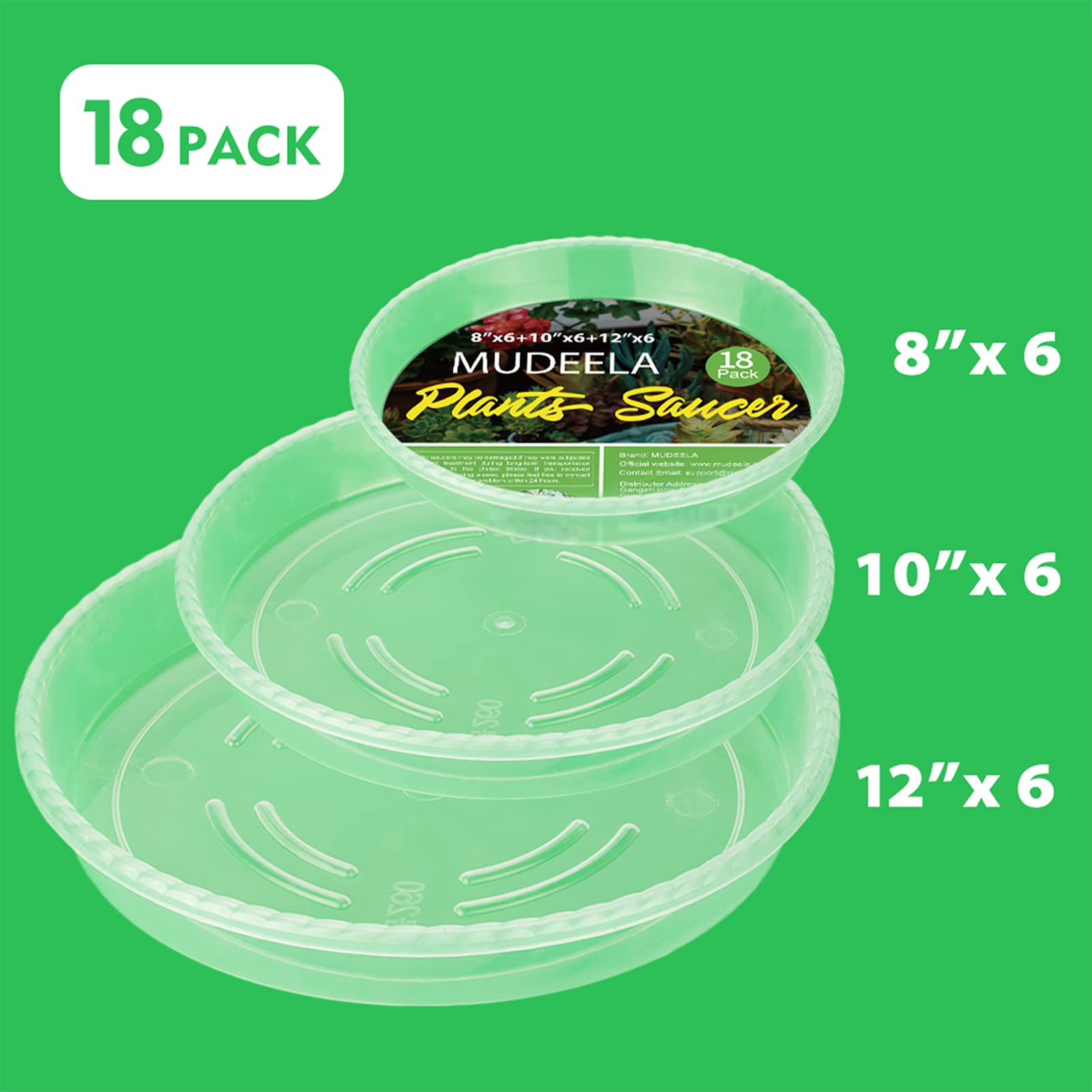 MUDEELA 10-inch thick plant saucer is sturdy for mid-size pots indoors.
