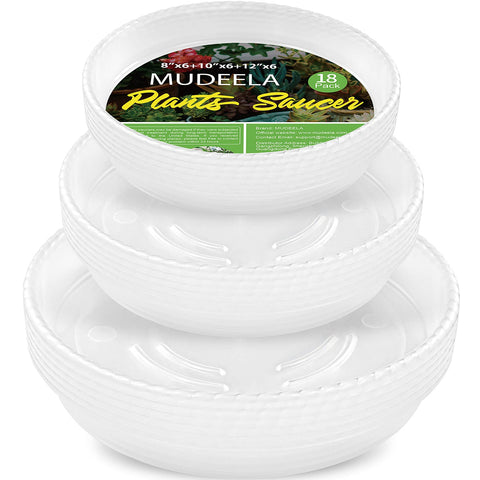 MUDEELA 12-inch thick plant saucer supports heavy pots and prevents leaks.
