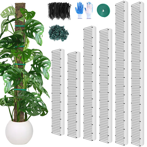 MUDEREK 60-inch D-shaped moss pole for sturdy climbing plant support