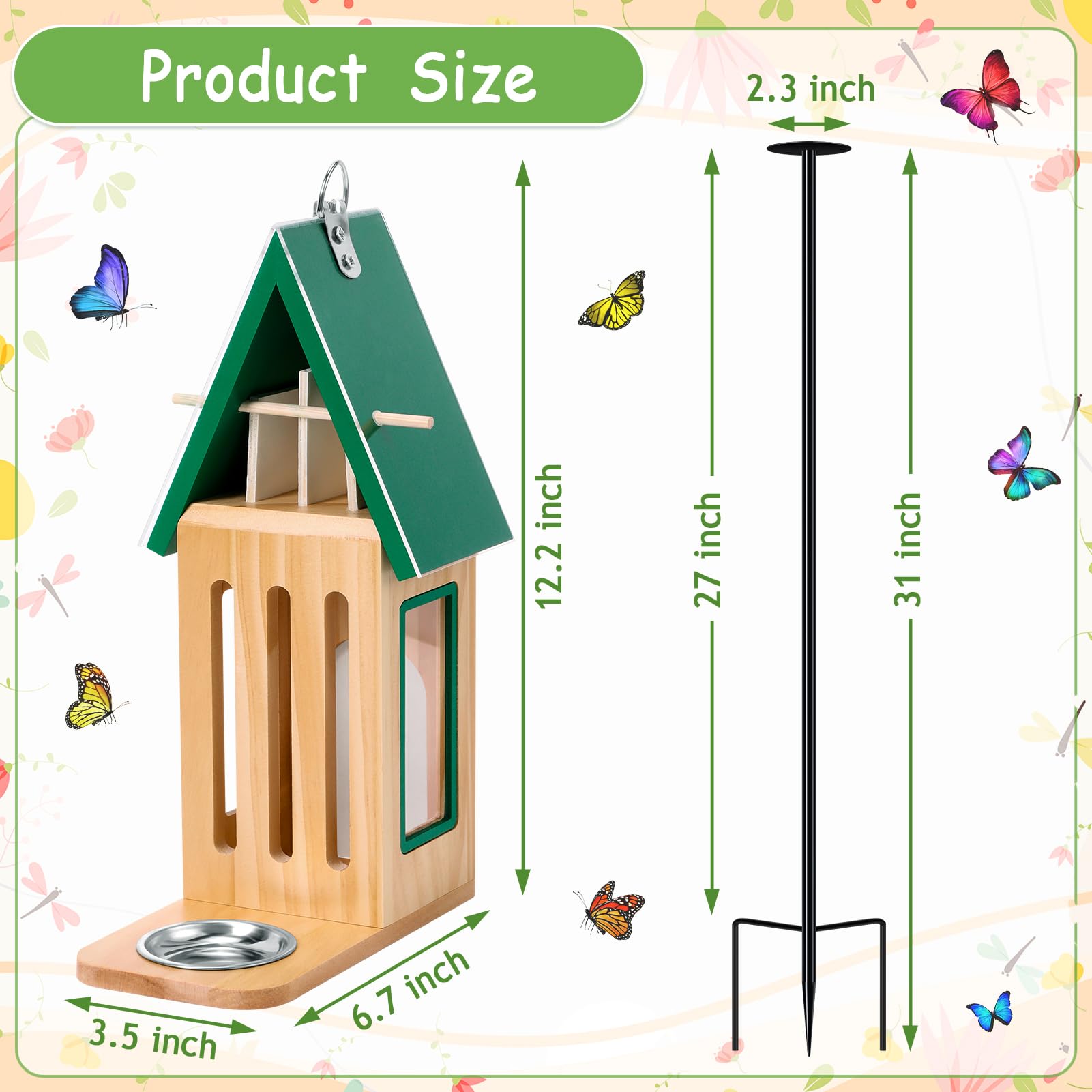 MUDEREK butterfly feeder tray ready with nectar for visitors