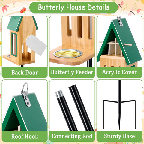 MUDEREK butterfly house with acrylic windows for close viewing