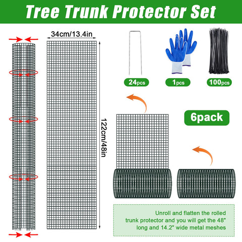 MUDEREK expandable tree protector system adapts to tree size and growth.