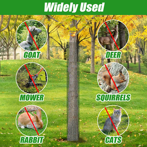 MUDEREK metal tree guards with 2mm wire resist rust and critter contact.