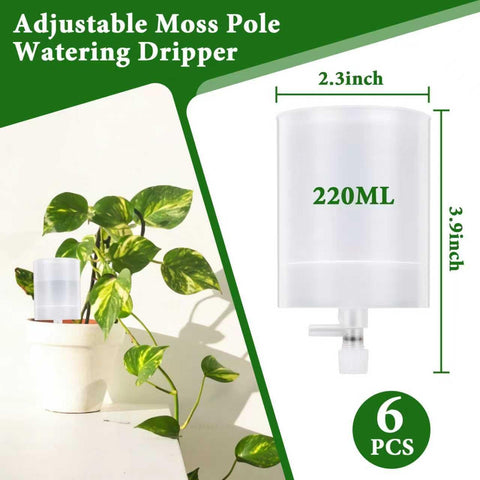 MUDEREK Moss Pole Dripper set to 1-5 seconds per drop.