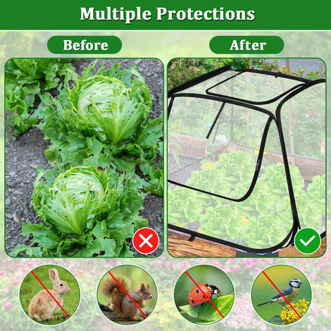 MUDEREK foldable raised bed cover compact storage when not in use