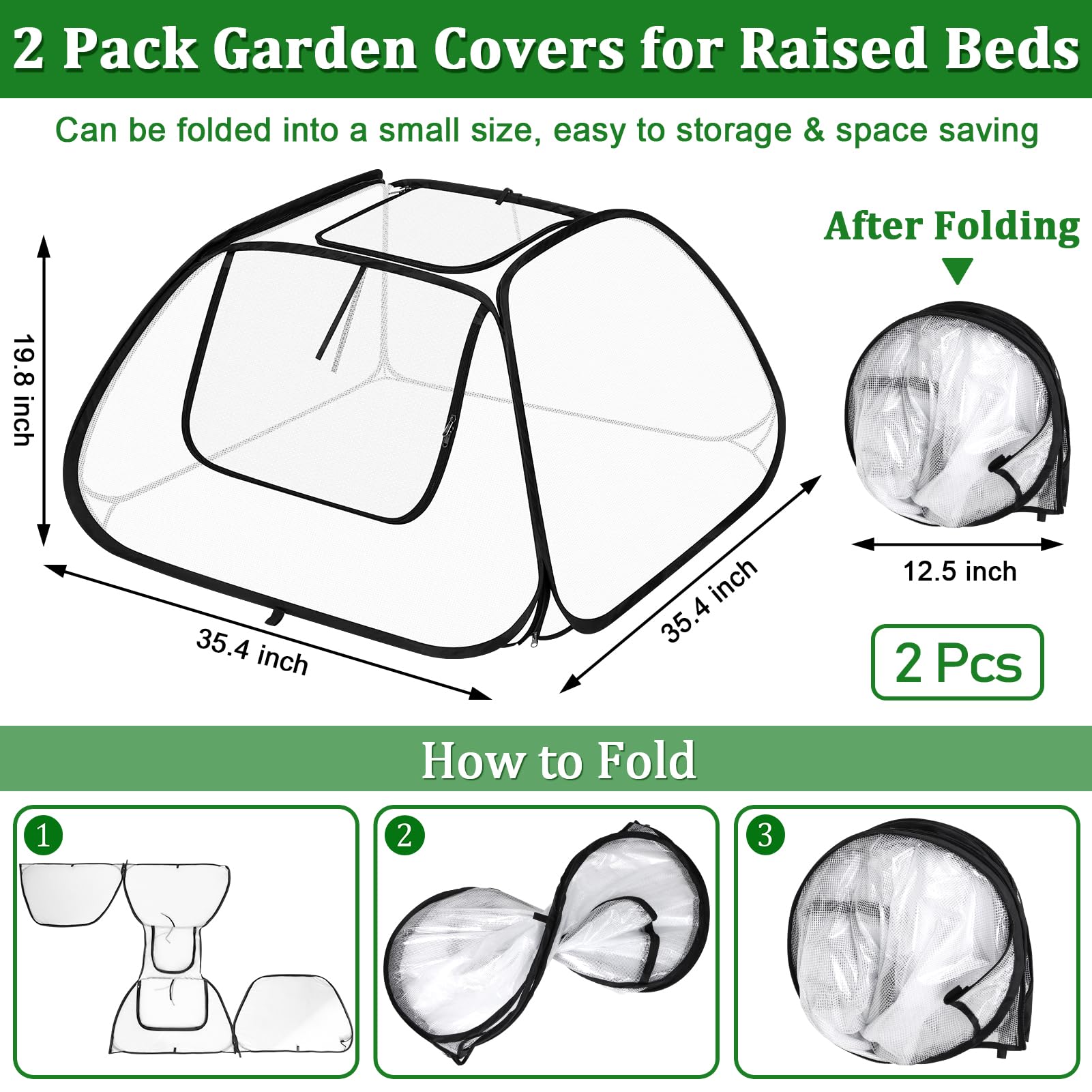 MUDEREK raised-bed cover sturdy and tear-resistant protects against cold air