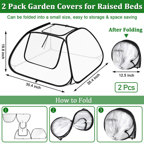 MUDEREK raised-bed cover sturdy and tear-resistant protects against cold air