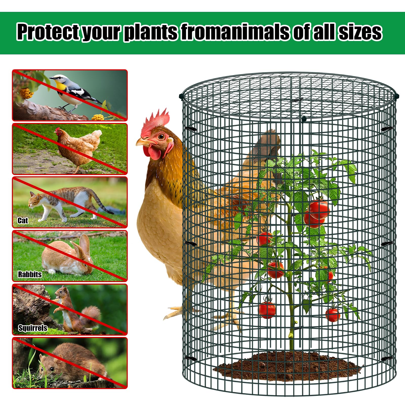 Muderek rectangular protection cage suitable for larger shrubs and vegetables