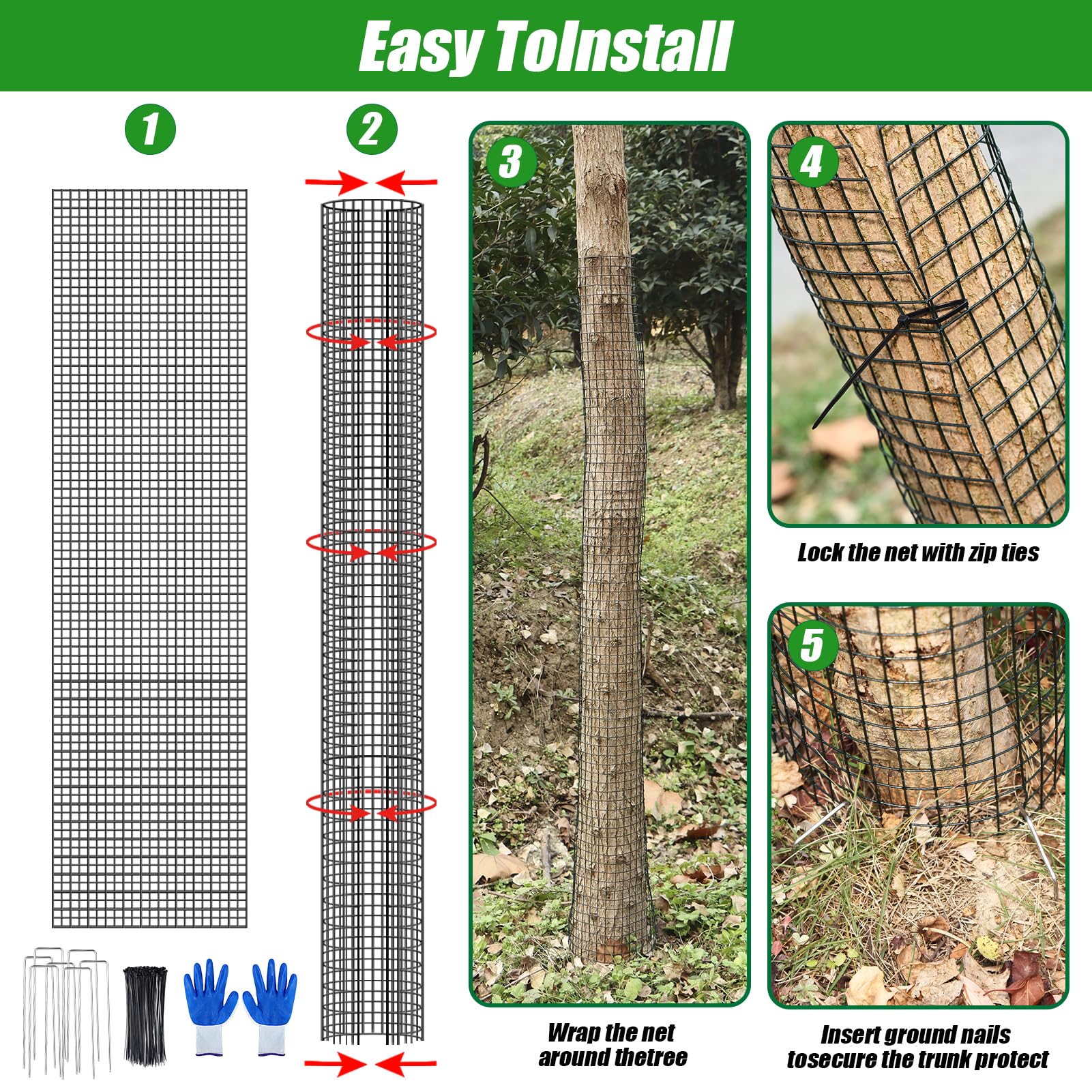 MUDEREK sapling protector for young trees supports healthy growth.