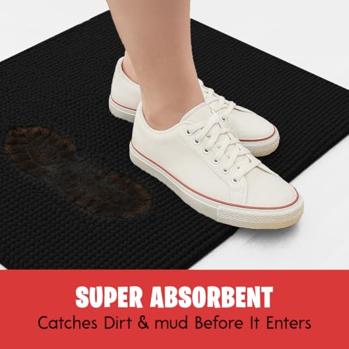 MudGuard Mat anti-slip backing keeps the mat secure on tile and wood.
