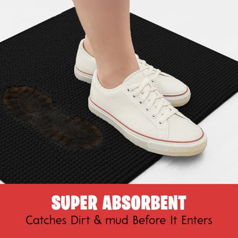 MudGuard Mat anti-slip backing keeps the mat secure on tile and wood.