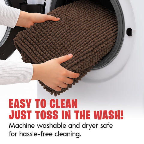 MudGuard Mat chenille texture offers plush feel and quick drying