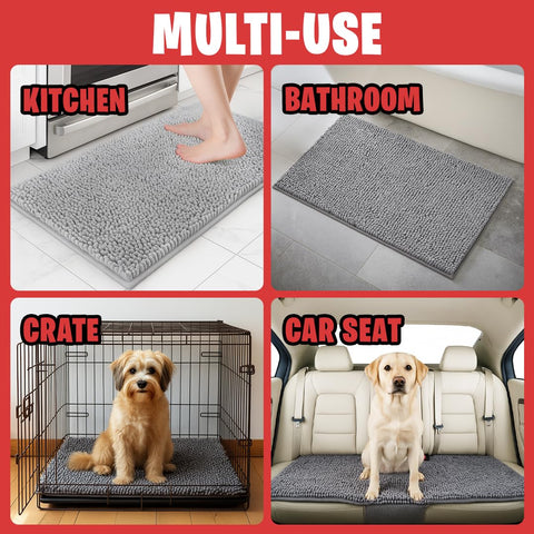 MudGuard Mat in grey complements any home while catching dirt and water.