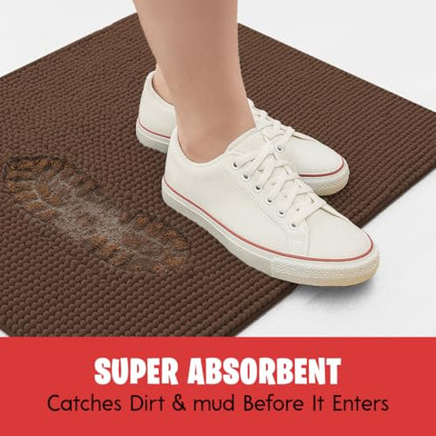 MudGuard Mat microfiber absorbent surface traps moisture for clean floors