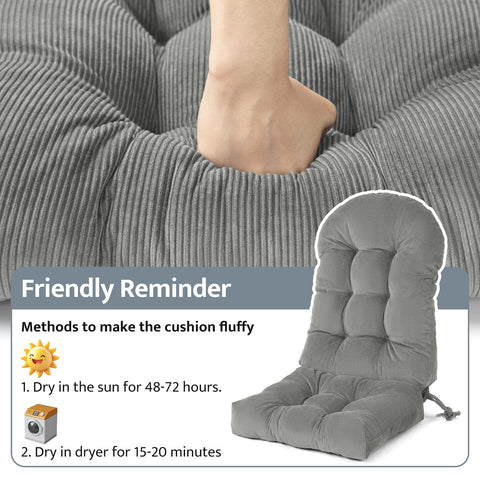 Mudilun Adirondack bottom cushion provides stable support on terraces.