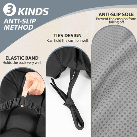 Mudilun anti-slip system keeps cushion secure on windy terraces