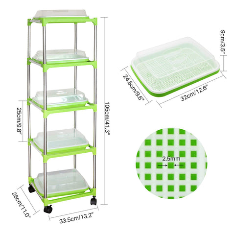 MUDUOBAN stainless steel shelf included for stable sprouting.