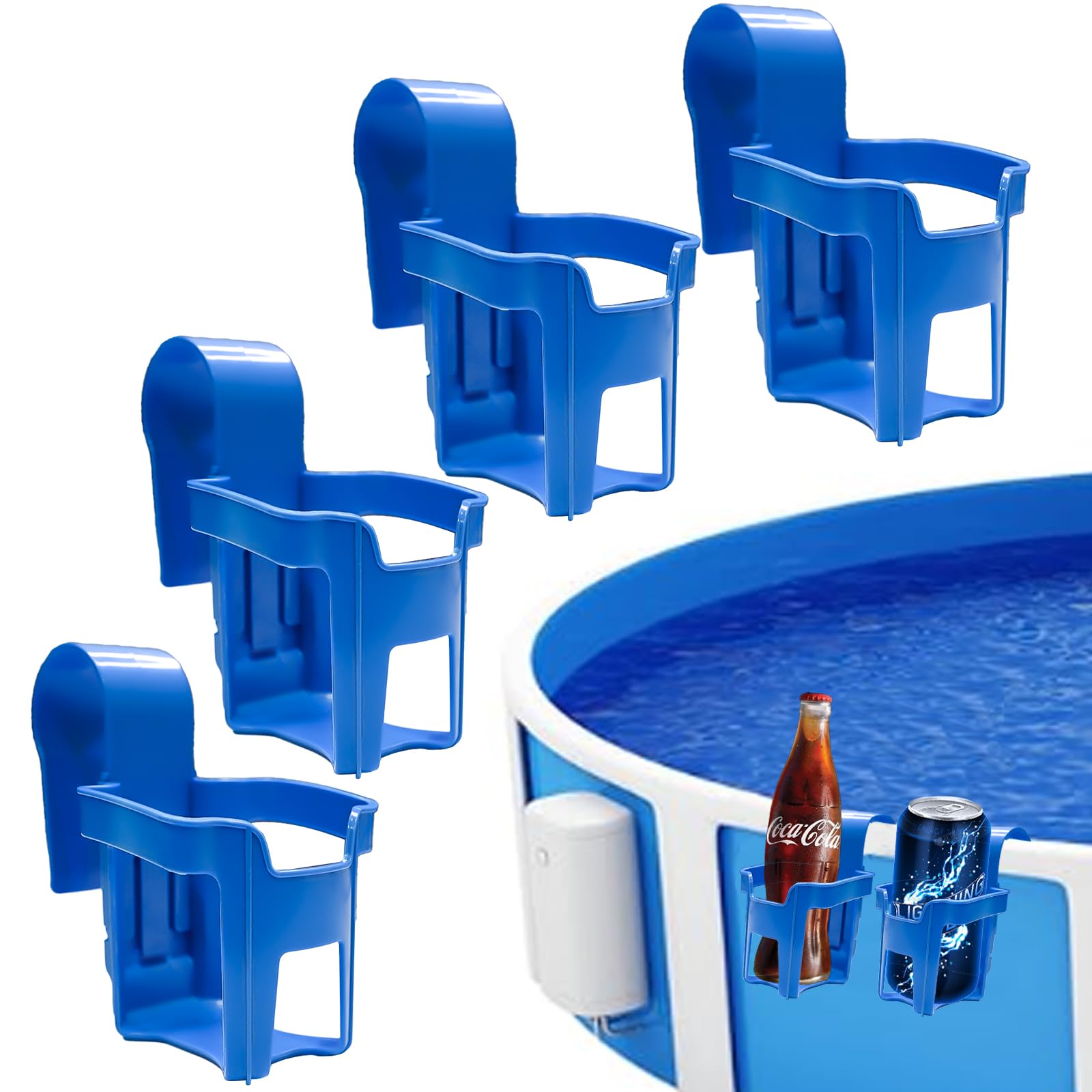 Mueisytp pool cup holders pack on round top bars for spill-free drinks