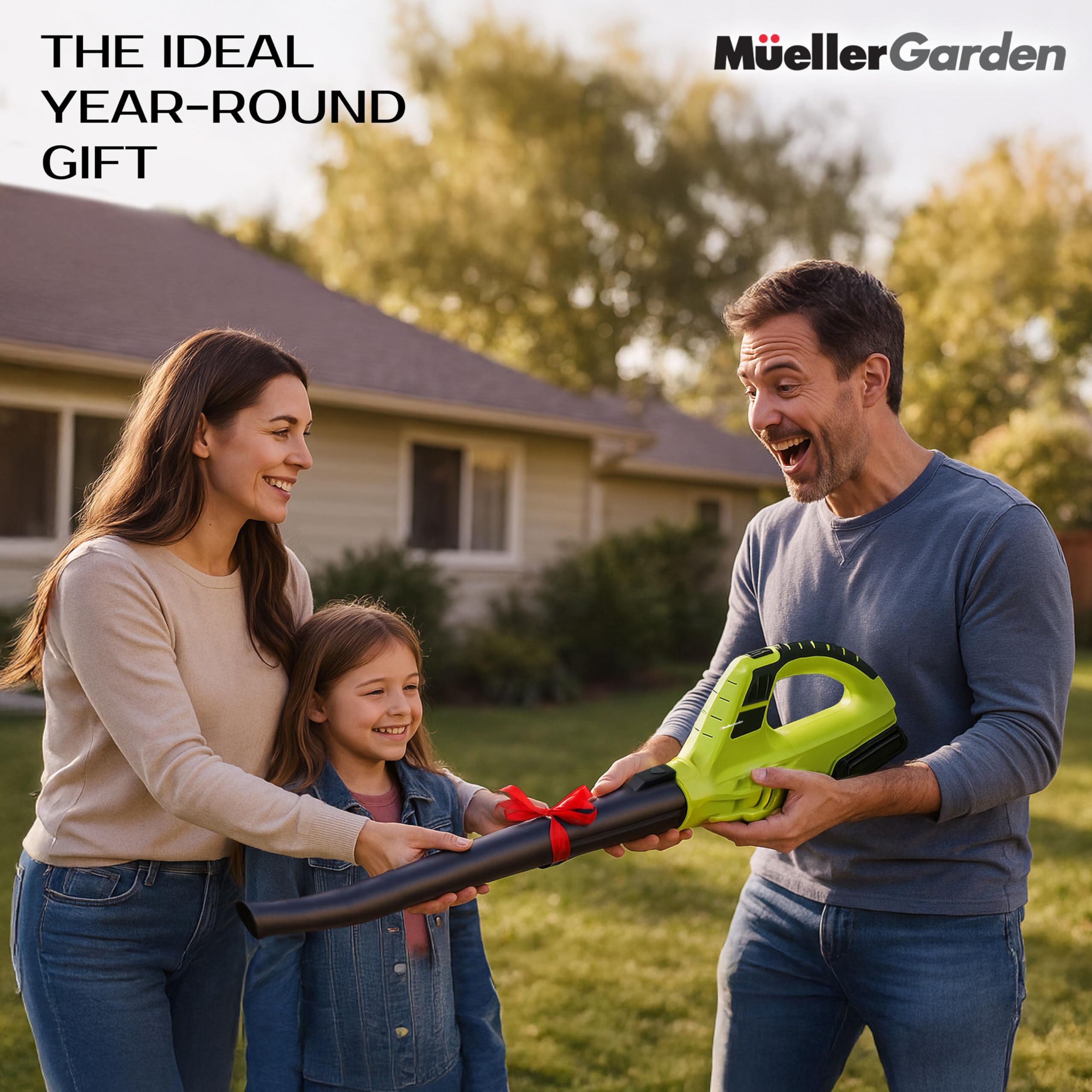 Mueller UltraStorm versatile debris cleanup on driveways and patios