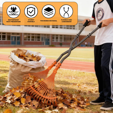 MUIEGUDO leaf grabber rake ergonomic grip aids comfortable use