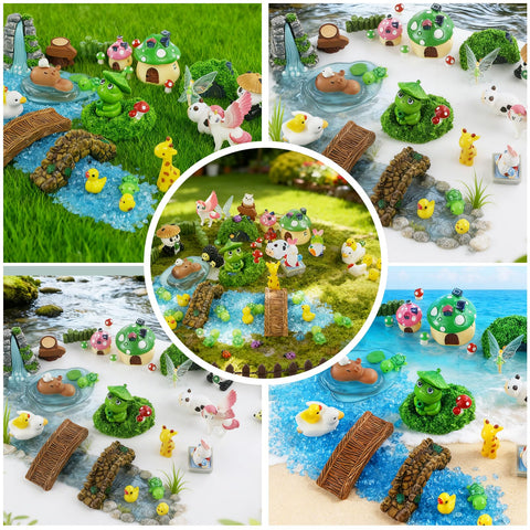 Mujerwq elves and animals figures for lively, storytelling displays.