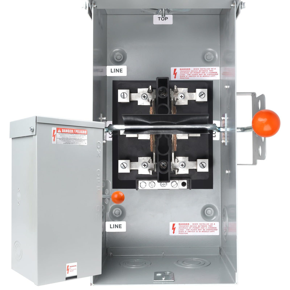 MUJURUR 100A transfer switch front view for fast, reliable power transfer during outages.