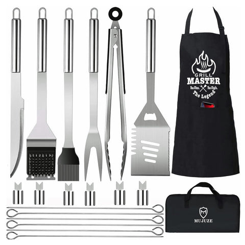 MUJUZE long grill spatula for precise flipping at backyard cookouts