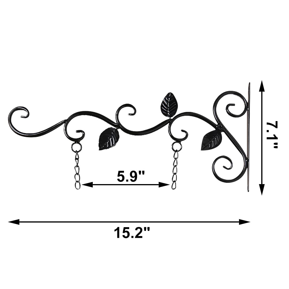 Muka Hanging Sign Bracket side view highlights slim profile for easy wall mounting.