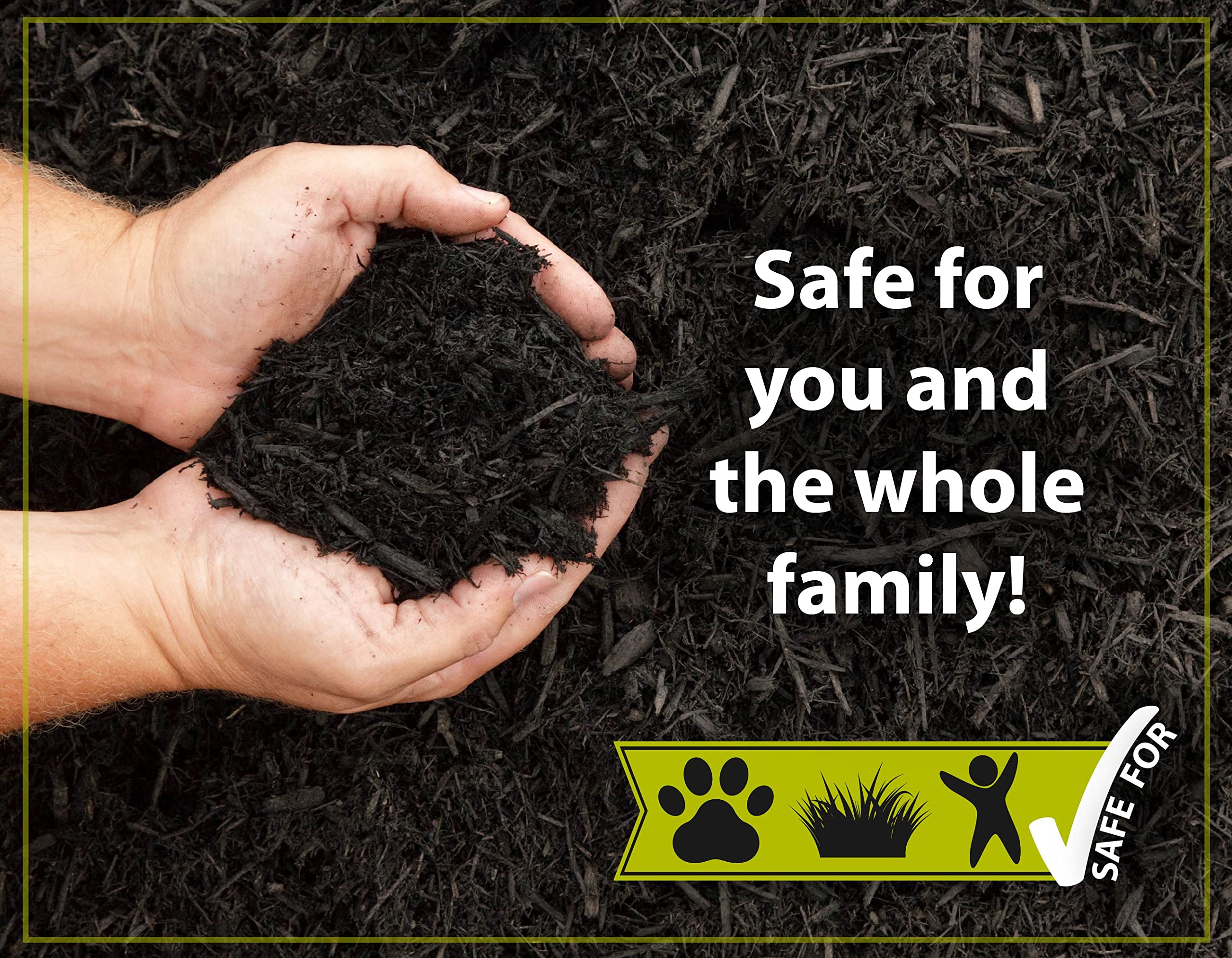 Back-friendly application of Mulch Worx color concentrate without heavy lifting