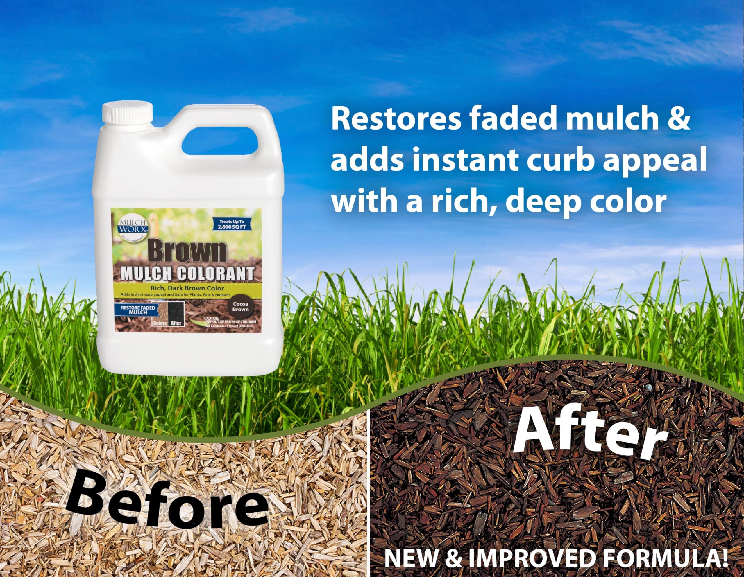 Mulch Worx mixing guide for easy at-home application