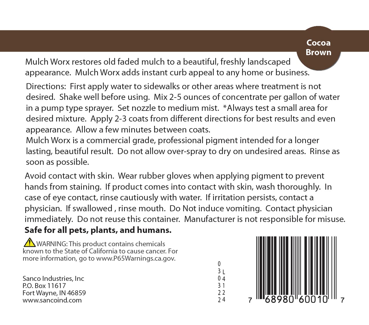 Mulch Worx pet-friendly use during mulch coloring