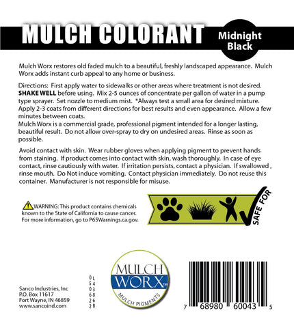 Curb appeal enhanced by pure midnight black mulch after application.