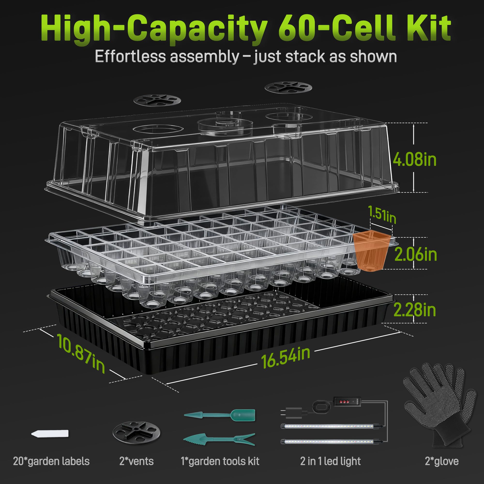 Mulctun humidity dome maintains humidity for robust seedlings