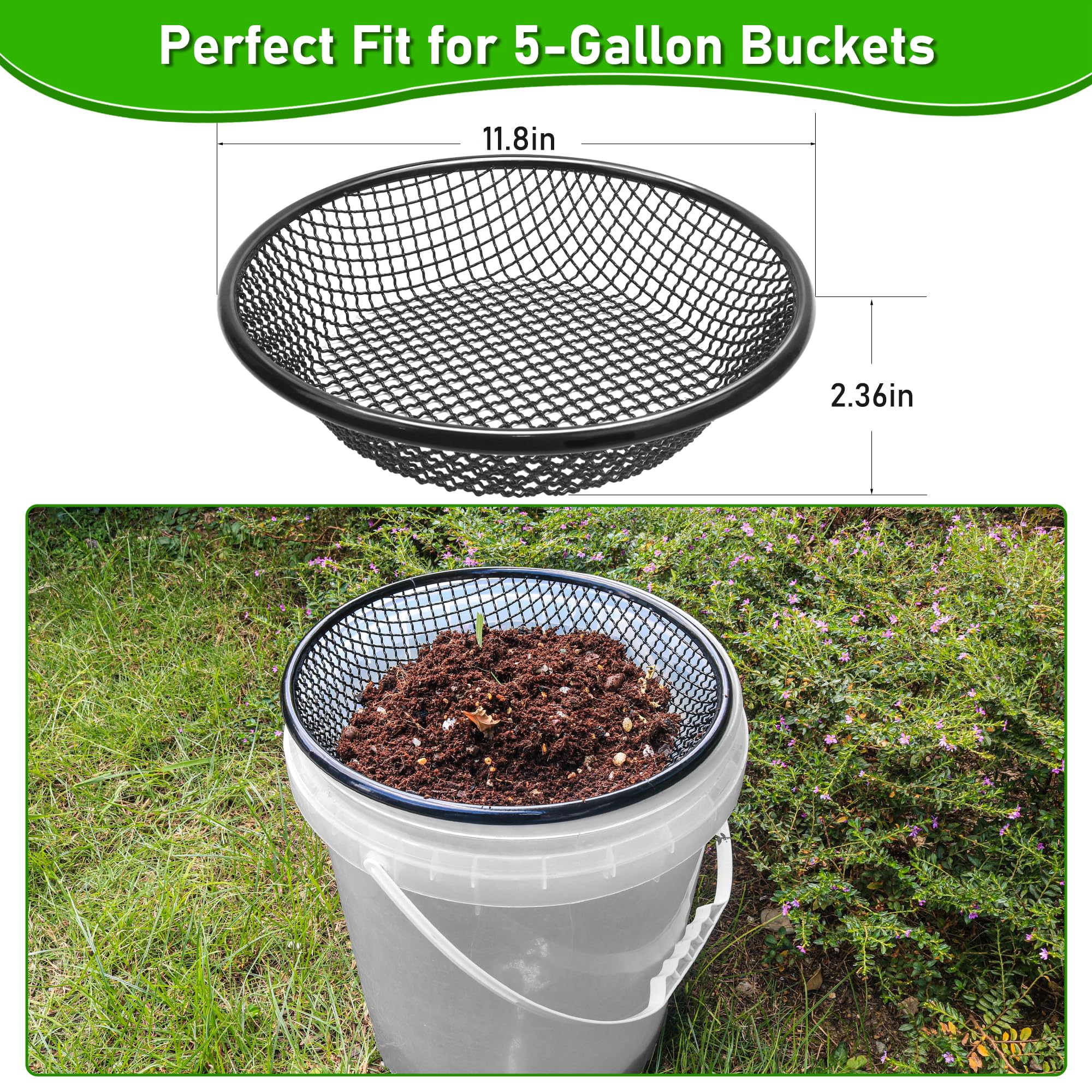 Mulctun 6mm mesh screen for larger debris separation during sifting
