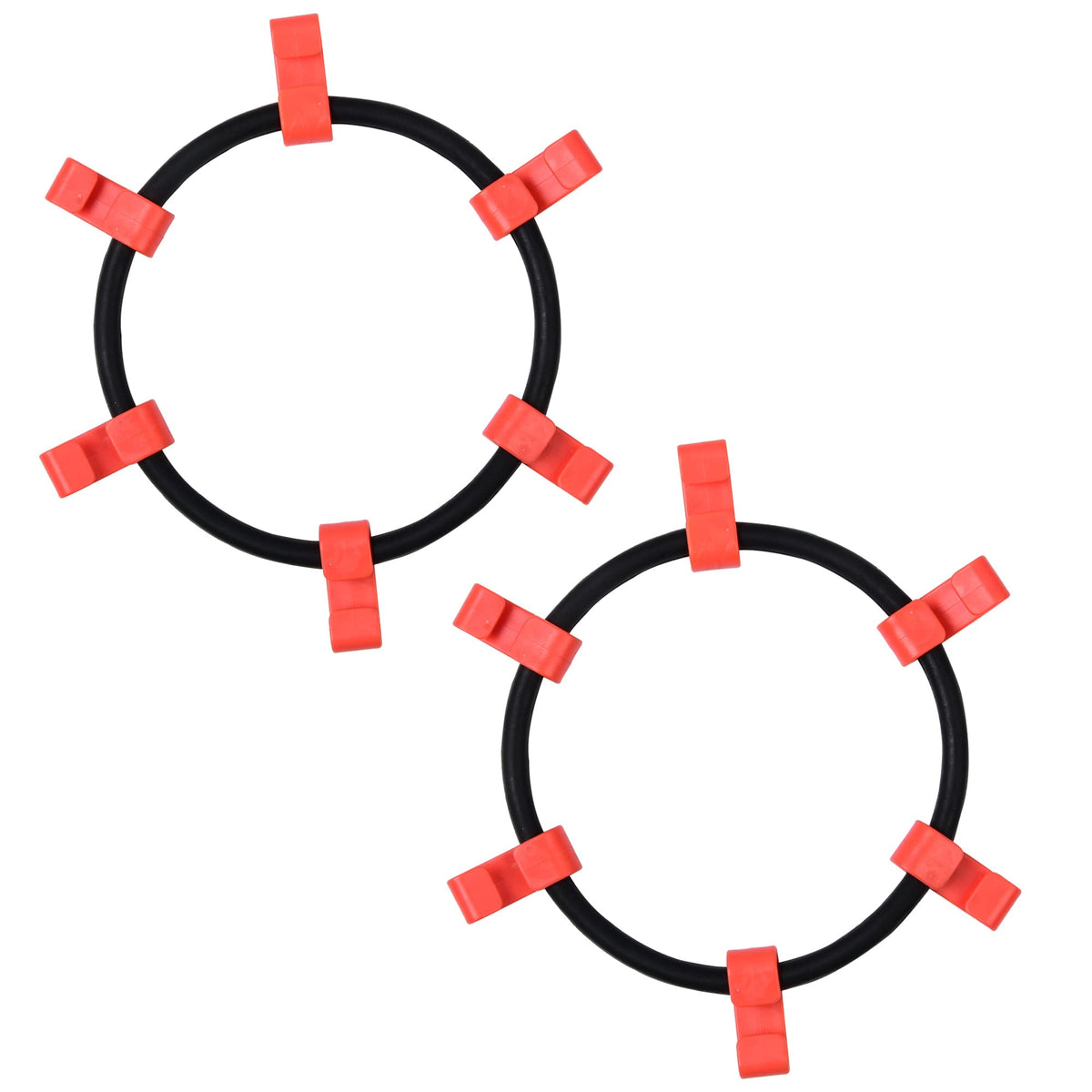 Multisland rubber tensioner close-up showing 6-link design for secure chain fit