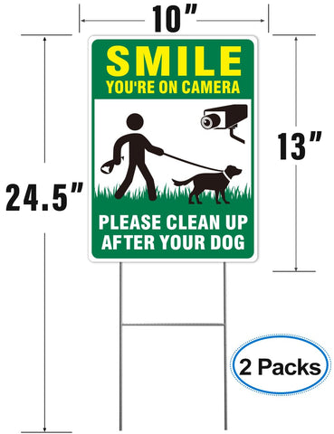Multiwins dog sign stake installation shows quick setup with sturdy support.