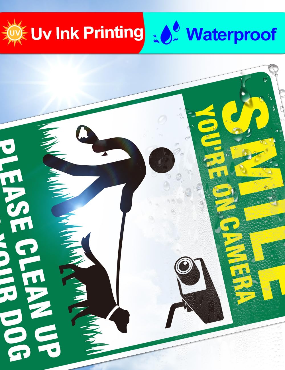 Multiwins UV-coated outdoor sign resists weather and fading.